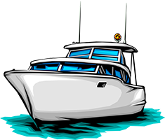 a cartoon boat